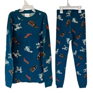 Hanna Andersson Blue and Brown Pajama Sets with Dog Design